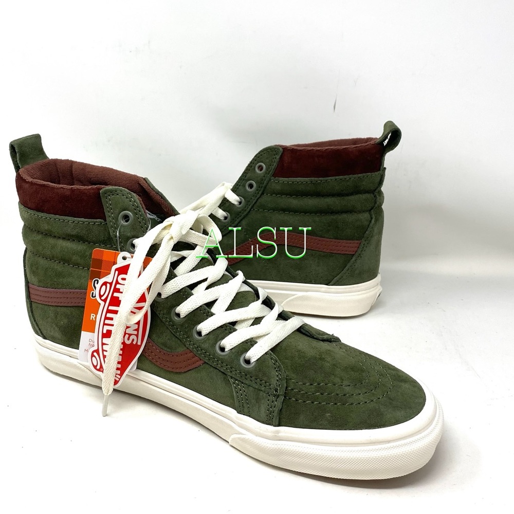 VANS SK8-HI MTE Deep Green Suede Men Sneakers Boot Size VN0A4BV7V40 - Picture 6 of 8
